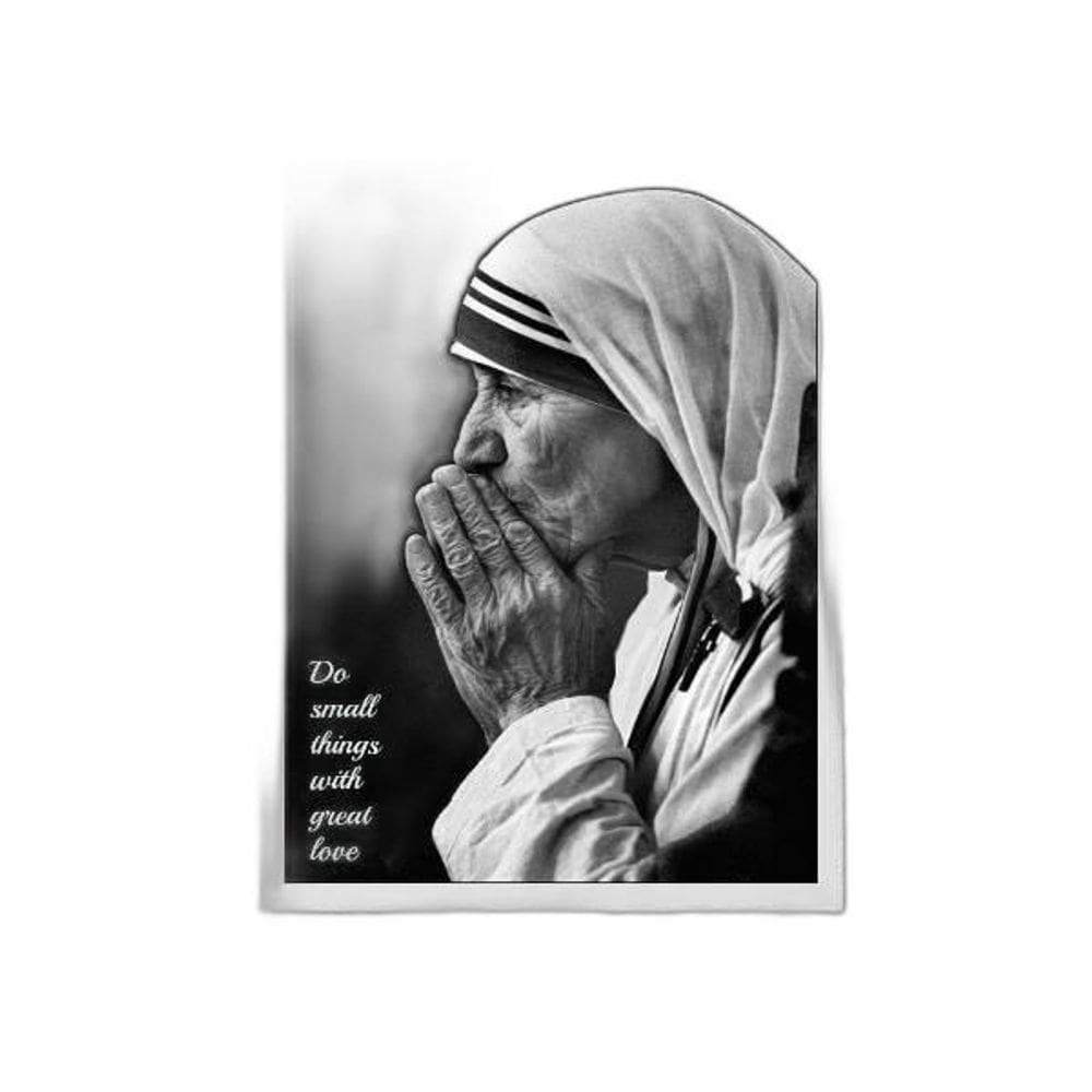 Quadro Frase Madre Teresa De Calcutá 45X34Cm Moldura Branca