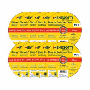 Kit 10 Disco de Corte Inox 4.1/2(115mm)" MDC Menegotti