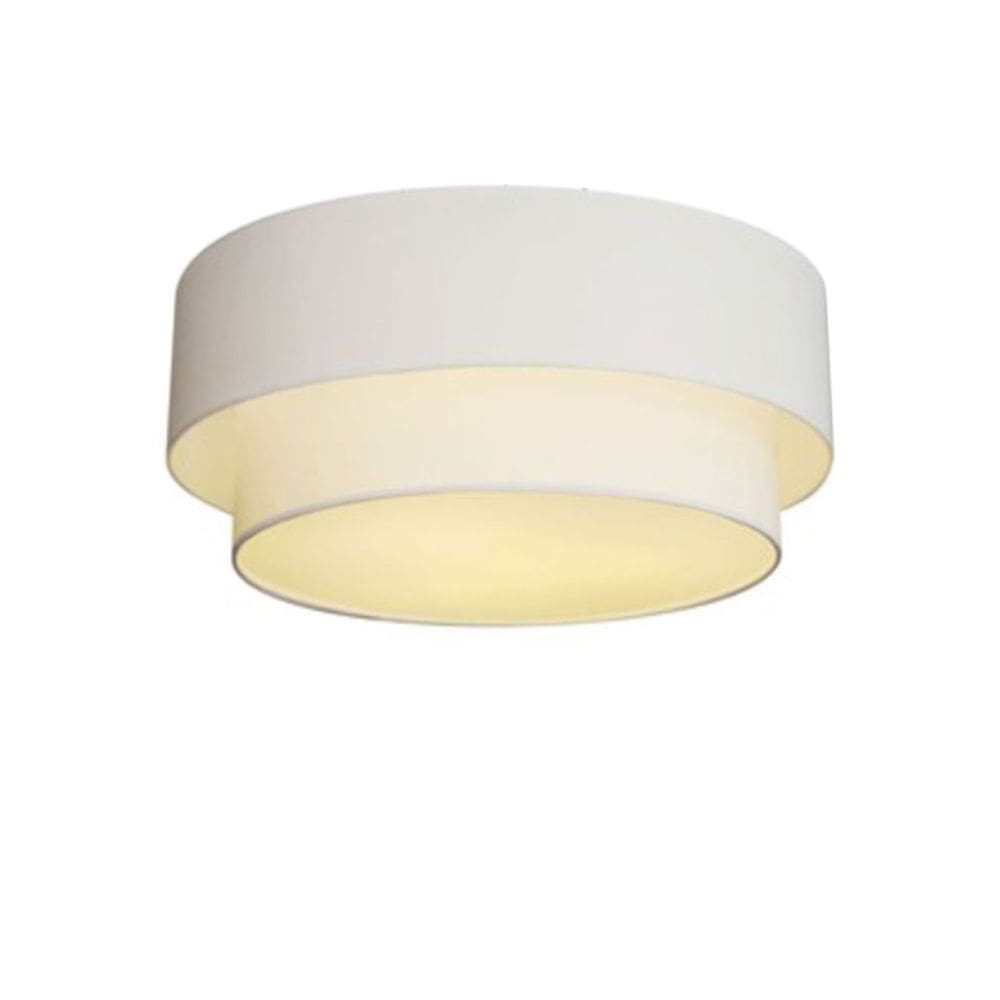 Plafon Duplo Cilíndrico Vivare Md-3017 Cúpula em Tecido 50x40cm - Bivolt