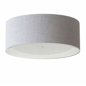 Plafon Cilíndrico Duplo Vivare Md-3008 Cúpula Forrada em Tecido 60x25cm - Bivolt