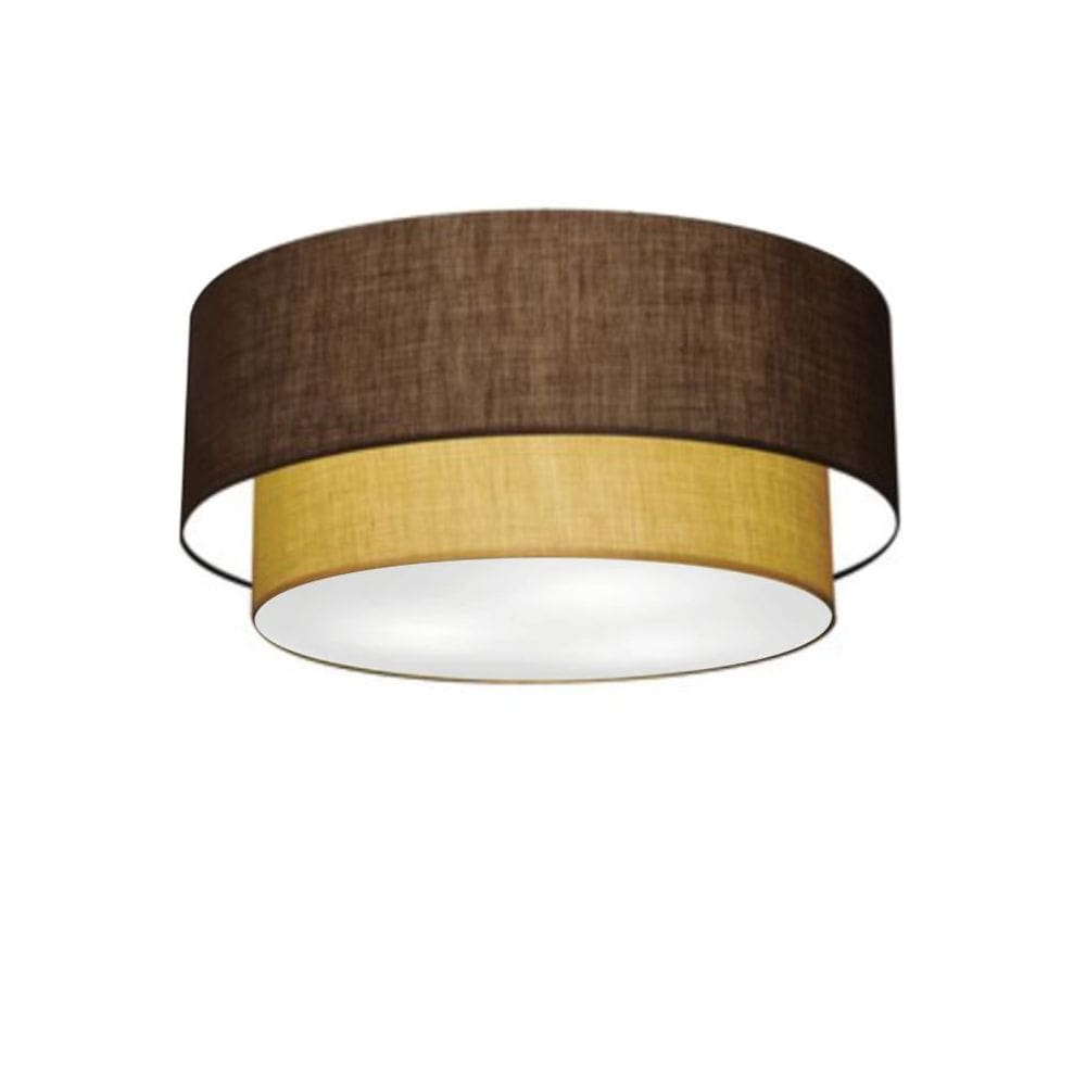 Plafon Duplo Cilíndrico Vivare Md-3062 Cúpula em Tecido 45x40cm - Bivolt