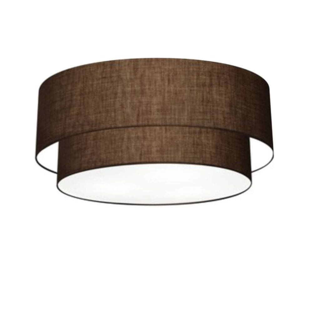 Plafon Duplo Cilíndrico Vivare Md-3063 Cúpula em Tecido 55x50cm - Bivolt