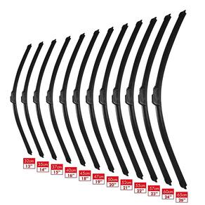 Palhetas de Limpador de Para-brisa em Silicone com Gancho Universal