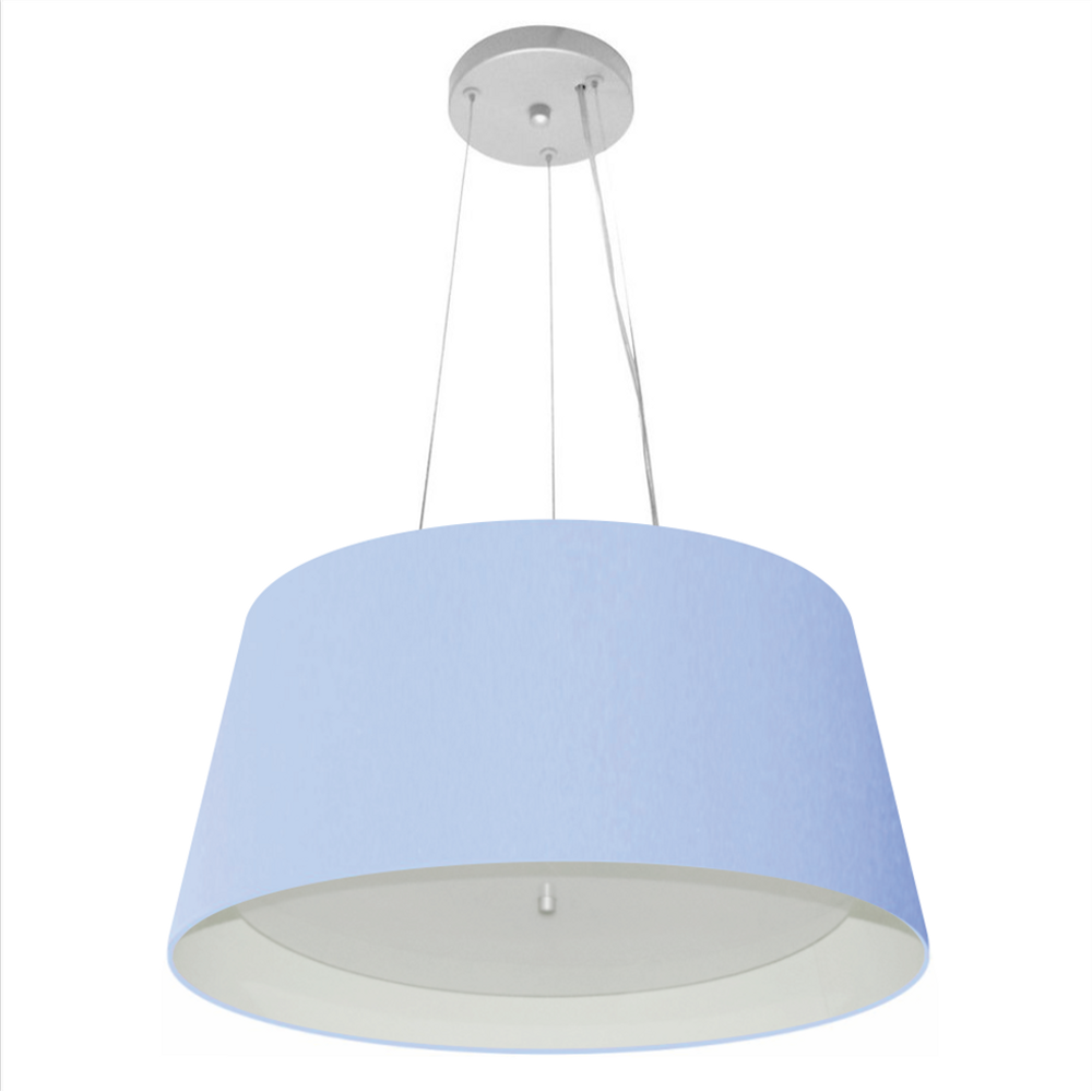 Lustre Pendente Cone Vivare Md-4144 Cúpula Forrada em Tecido 25x50x40cm - Bivolt