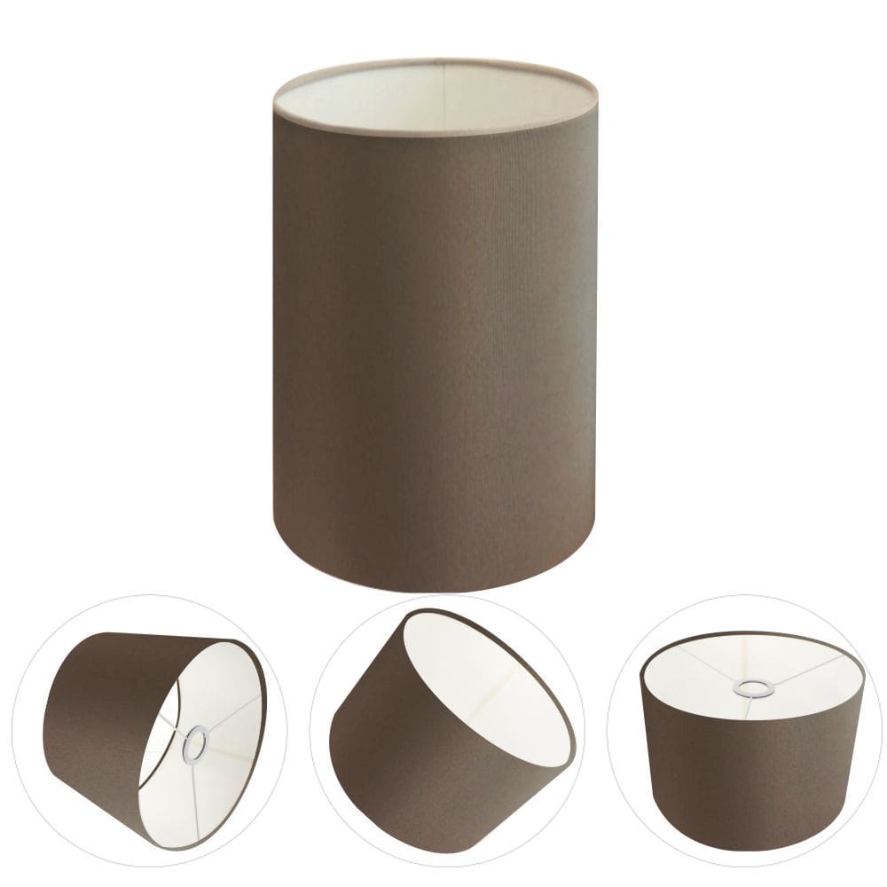 Cúpula Abajur e Luminária em Tecido Cilíndrica Vivare Cp-8006 Ø18x25cm - Bocal Europeu