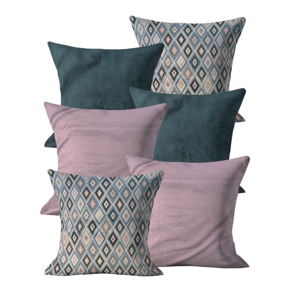 Kit 6 Capas de Almofadas Moderna 45x45 Decorativa Kit 21
