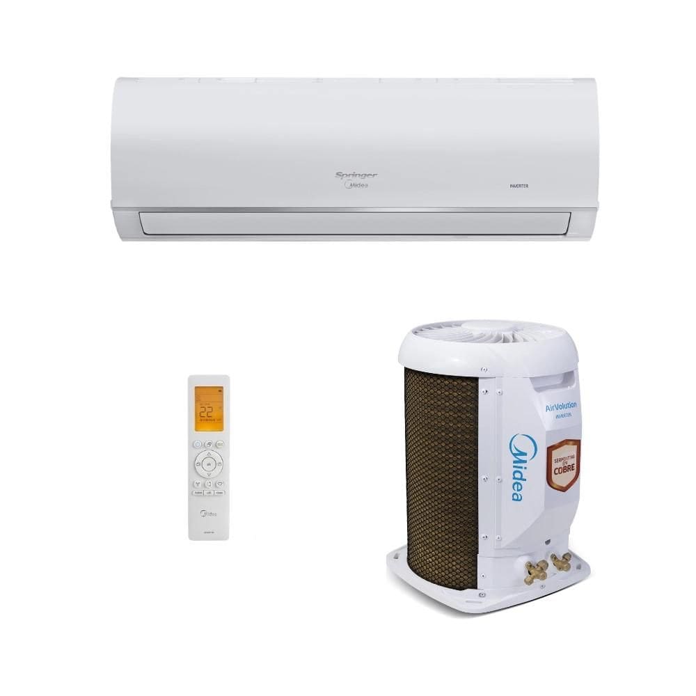 Ar-Condicionado Split HW Air Volution Connect Springer Carrier Midea Inverter 12.000 BTUs Frio 220V R-32 Monofasico