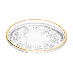 Prato Decorativo New Butterfly Com Fio De Ouro 11Cm Cristal