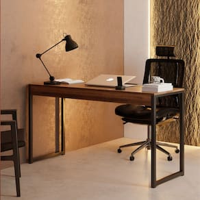 Mesa Escrivaninha Industrial Desk 90 Marrom