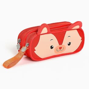 Estojo Duplo Escolar Infantil Raposa Fofo E Resistente