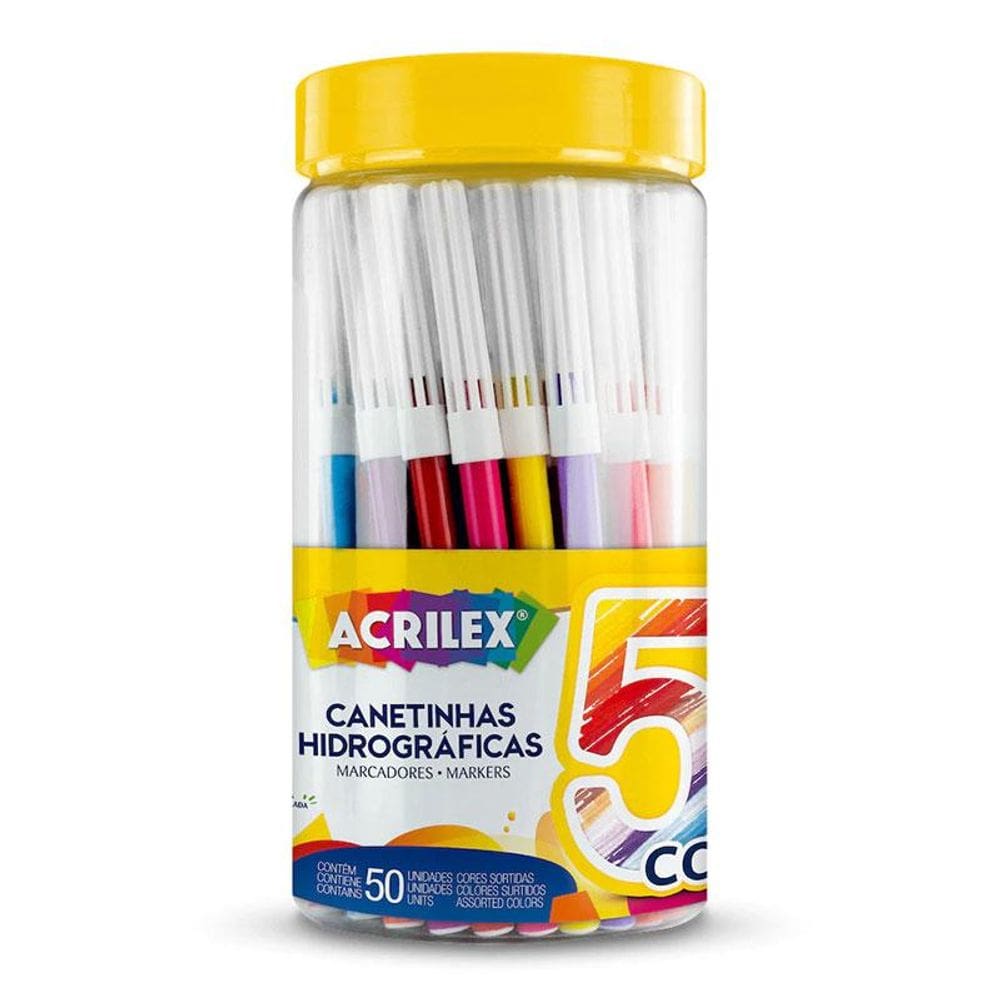 Canetinha Hidrográfica 6905 50 Cores - Acrilex
