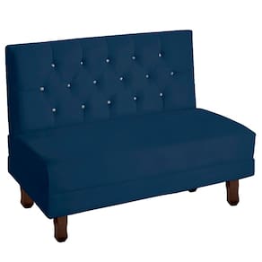 Sofá Canto Italy Veludo Azul Marinho - Montanaris Decor