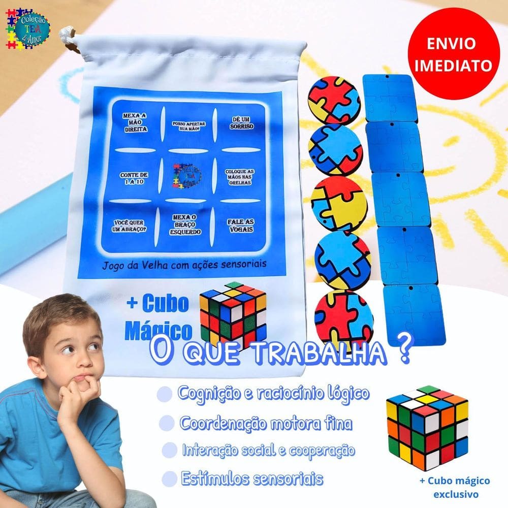 Saquinho Com Jogos E Brincadeiras Cognitivas Para Autistas