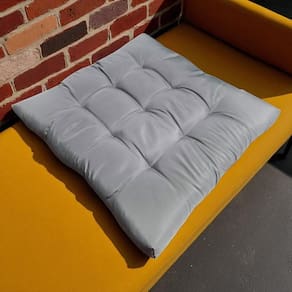 Almofada Futon Assento Decoração 50X50Cm Flat Cinza