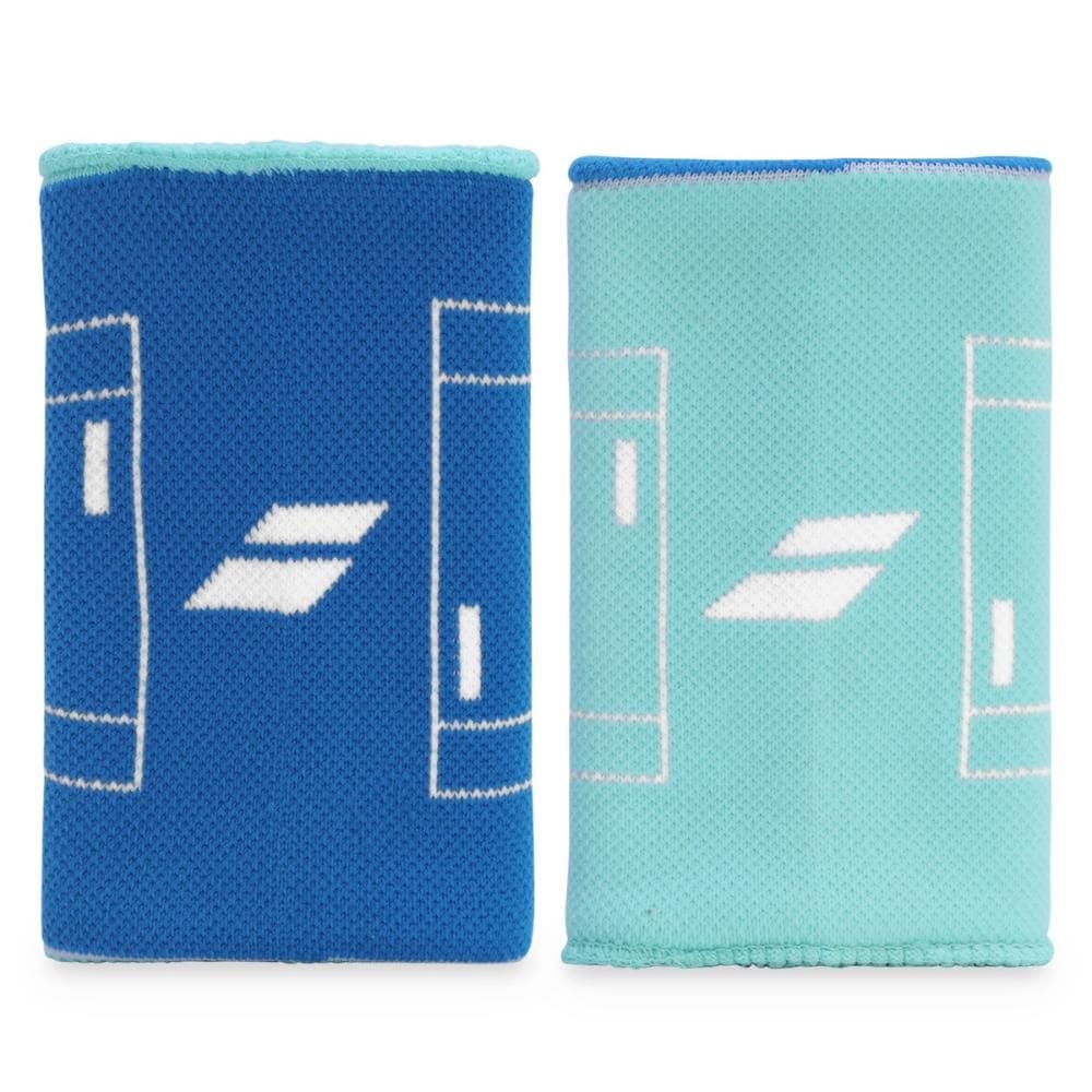 Munhequeira Babolat Reversible Jumbo Longa Com 02 Unidades Azul e Azul Claro