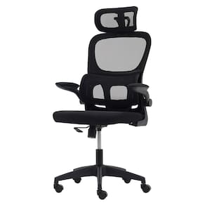 Cadeira Escritório Ergonômica Com Suporte Lombar Estofado E Apoio de Cabeça