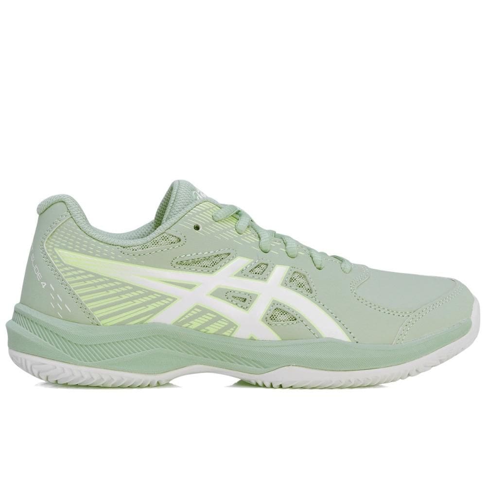 Tênis Asics Court Slide 4 - Clay Saibro - Verde Claro e Branco