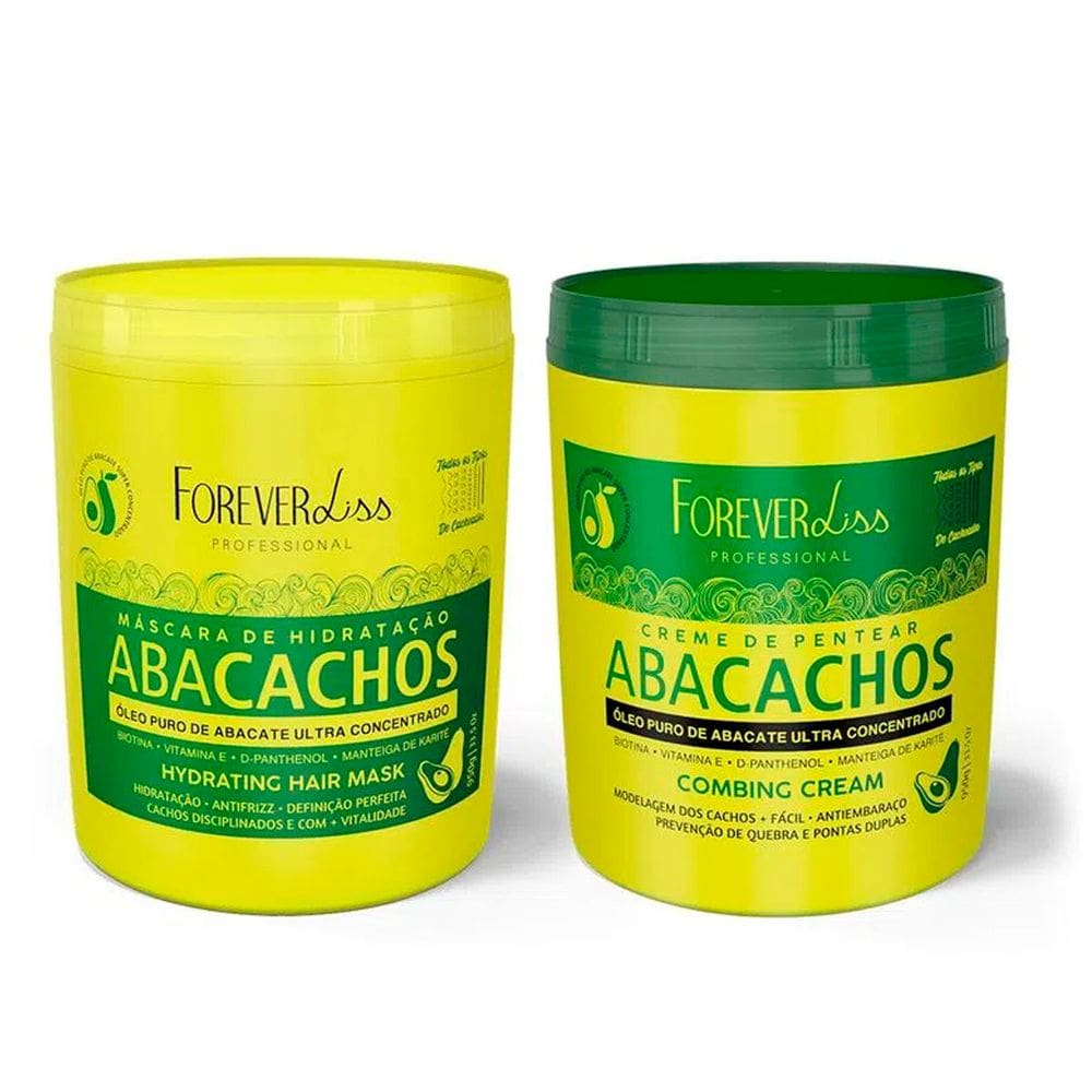 Kit Mascara e Creme de Pentear Abacachos de Cachos Forever Liss