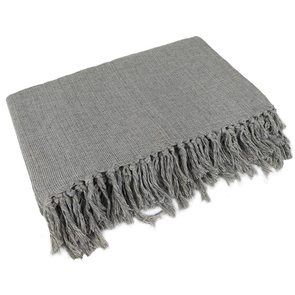 Manta Para Sofá Tipo Manta Capa De Sofá 2,40 X 1,80 Cinza Neblina
