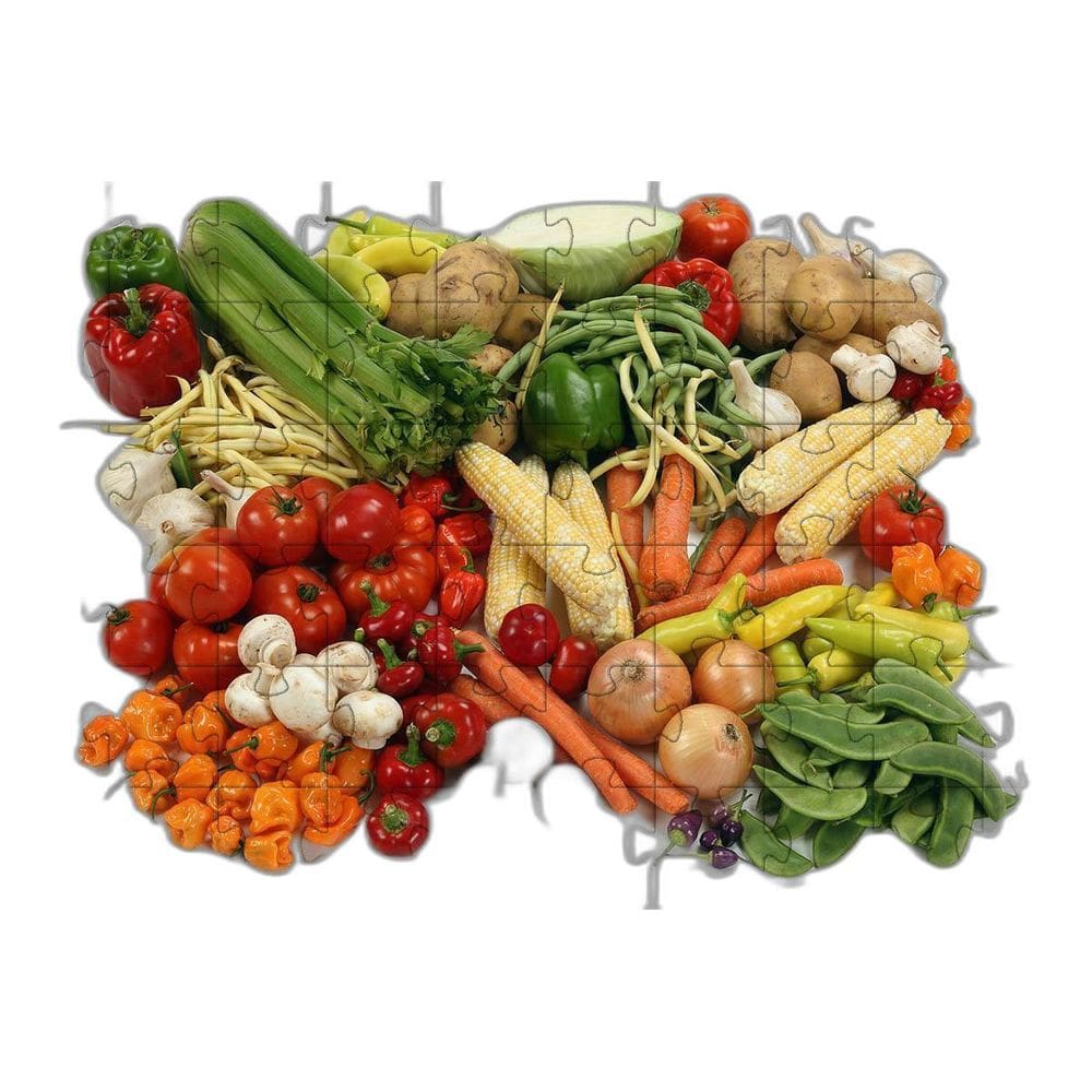 Kit Com 4 Quebra-Cabeças Legumes De 60 Peças