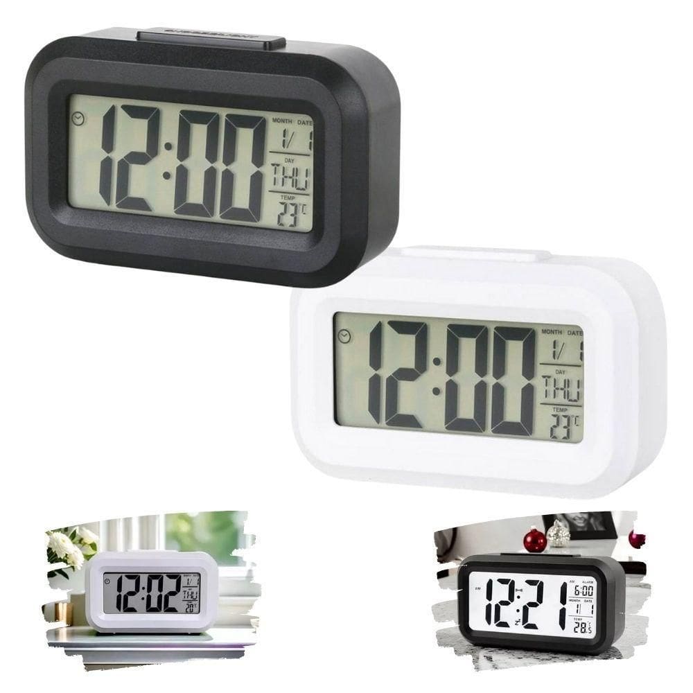 Mini Relógio Display Digital Com Led Alarme Temperatura Data