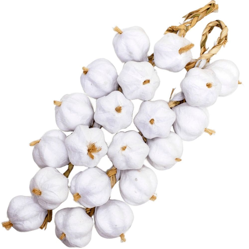 Kit 6 Trança De Alhos Artificial Decoração Artesanal De 32cm