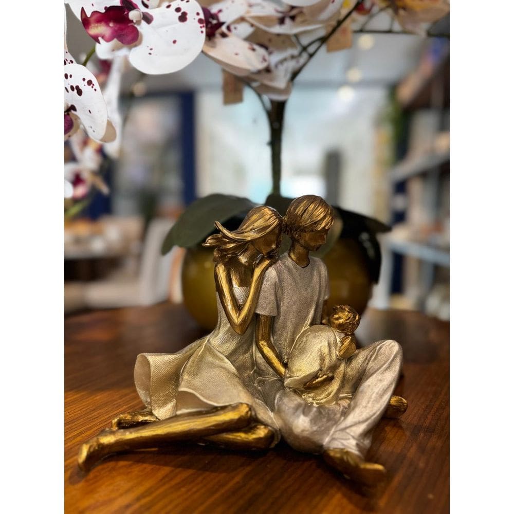 Familia Decorativa Mãe Pai E Filho
