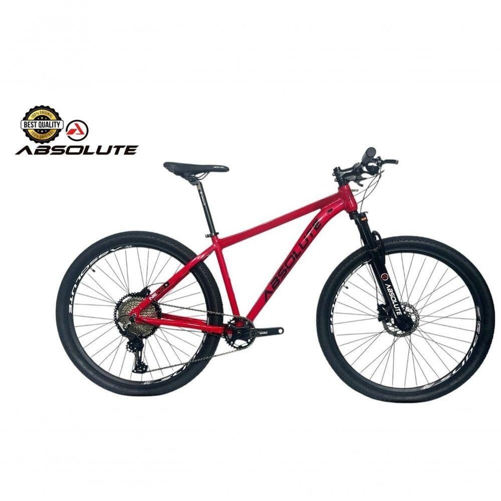 Bicicleta Aro 29 Nero 5 Peças Inteira Absolute 12v Garfo Trava K7 11-52 Freio A Disco Hidráulico - Vermelho Tam.15