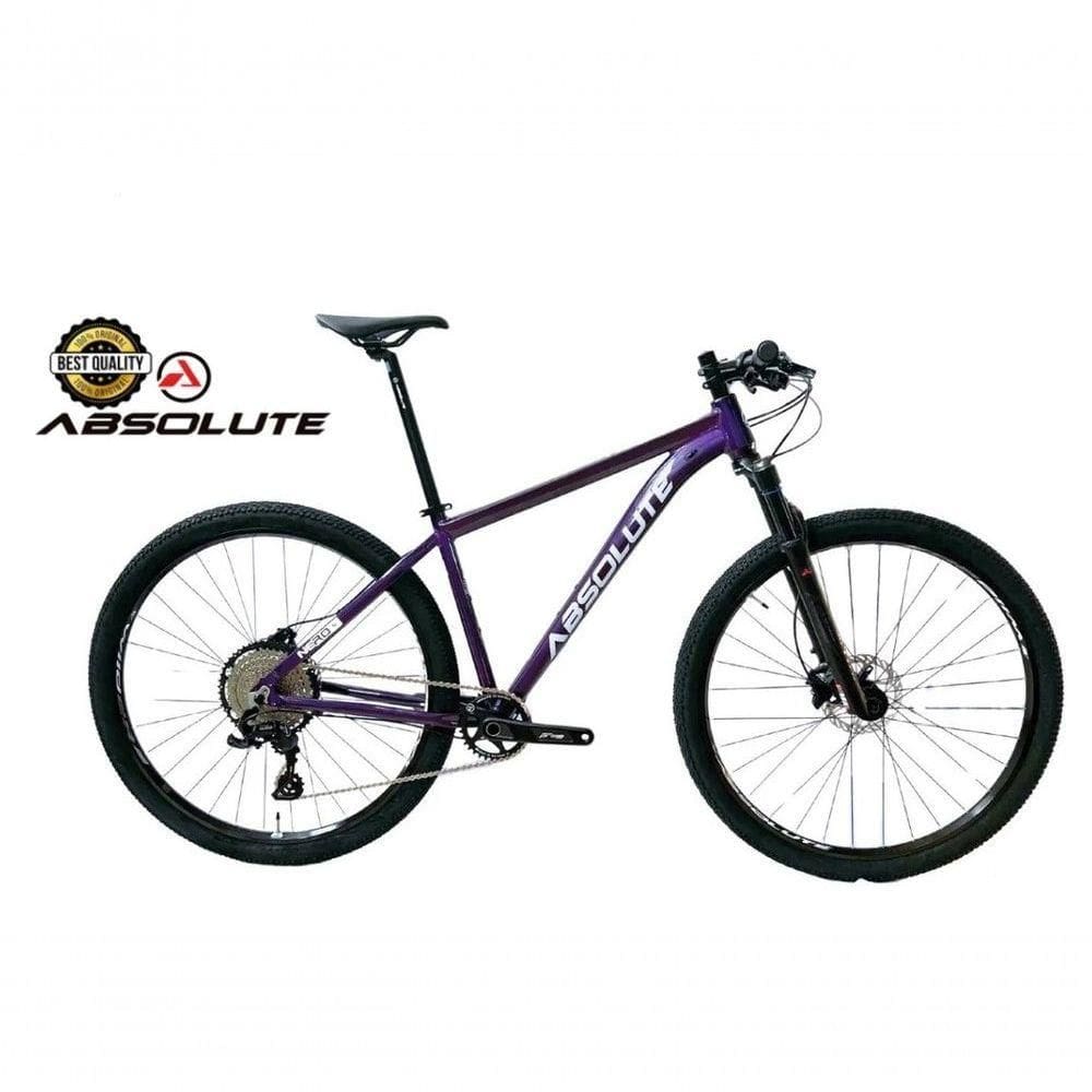 Bike Aro 29 Nero 5 Peças Inteira Absolute 12v Hollowtech Freio Hidráulico K7 11-52 Garfo Trava Guidão - Roxo Tam.13.8