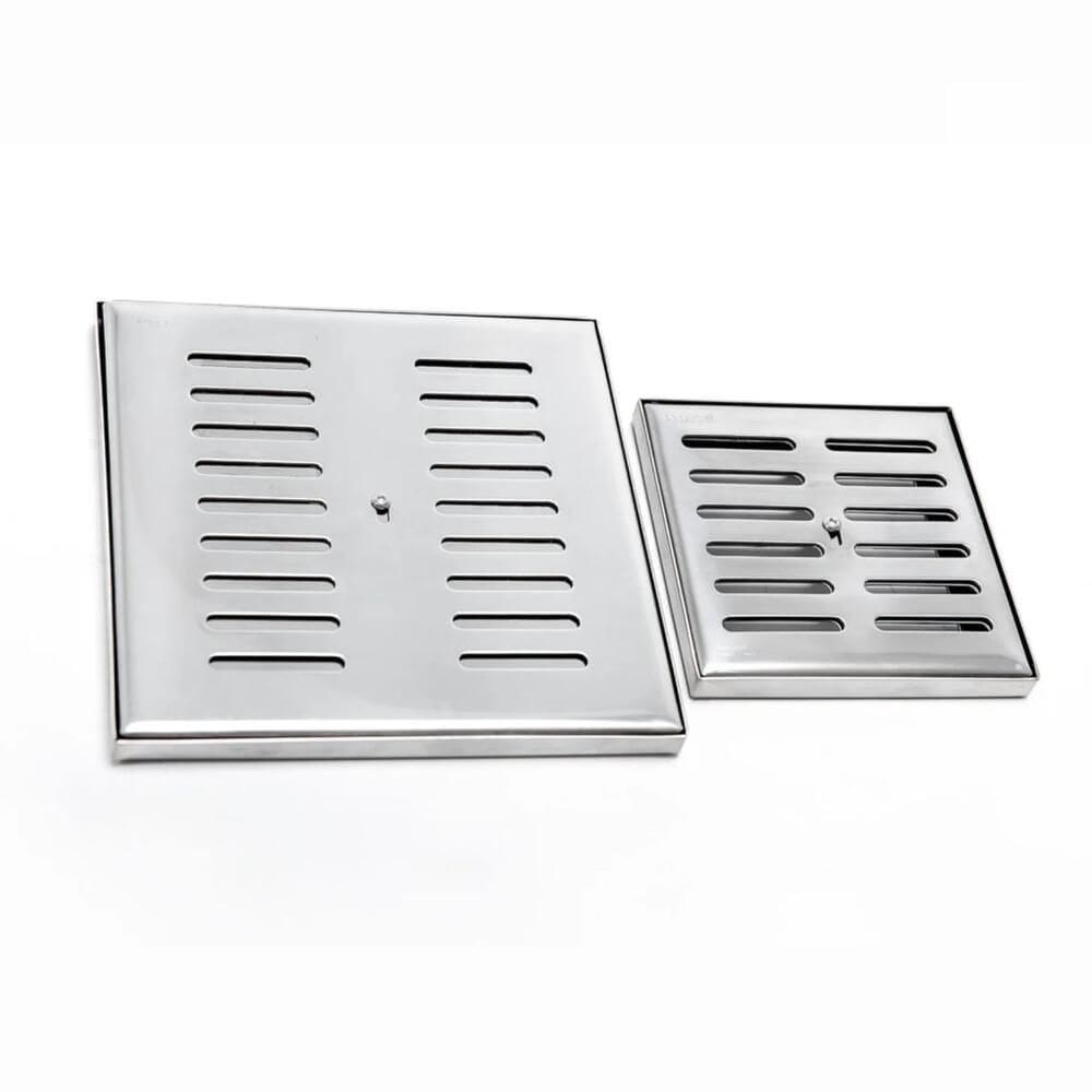 Ralo Quadrado com Fecho 15x15cm Scoar em Aço Inox
