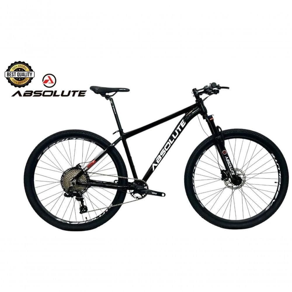Bicicleta Aro 29 Nero 5 Peças Inteira Absolute 12v Garfo Trava K7 11-52 Freio A Disco Hidráulico - Preto Tam.15