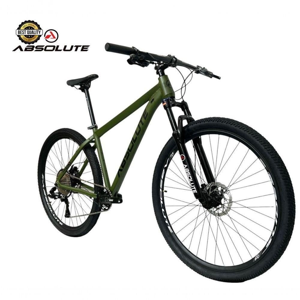 Bicicleta Aro 29 Nero 5 Peças Inteira Absolute 12v Garfo Trava K7 11-52 Freio A Disco Hidráulico - Oliva Tam.19