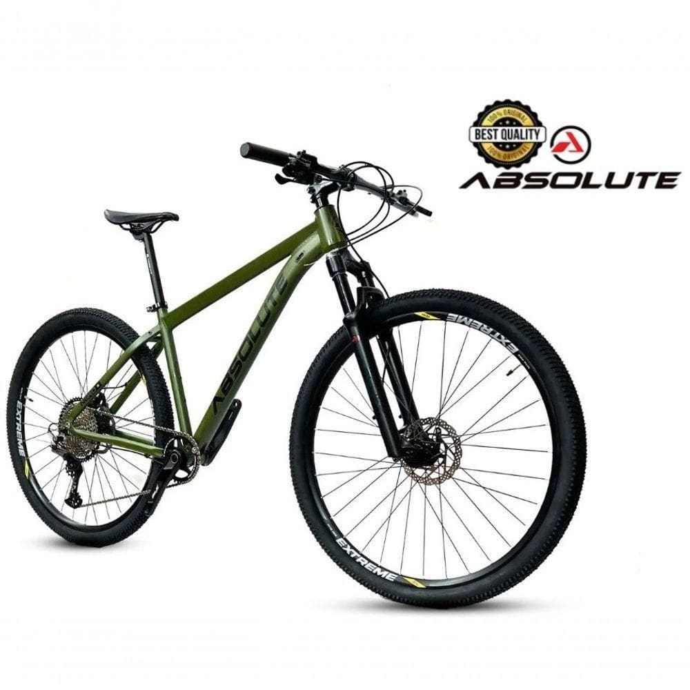 Bike Aro 29 Nero 5 Peças Inteira Absolute 12v Hollowtech Freio Hidráulico K7 11-52 Garfo Trava Guidão - Oliva Tam.15
