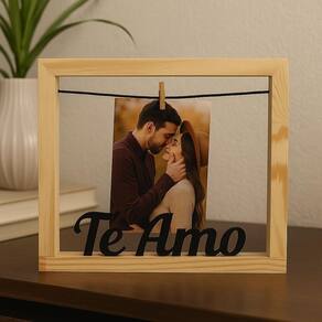 Porta Foto Namorados Polaroid Te Amo Decoração Varal Enfeite