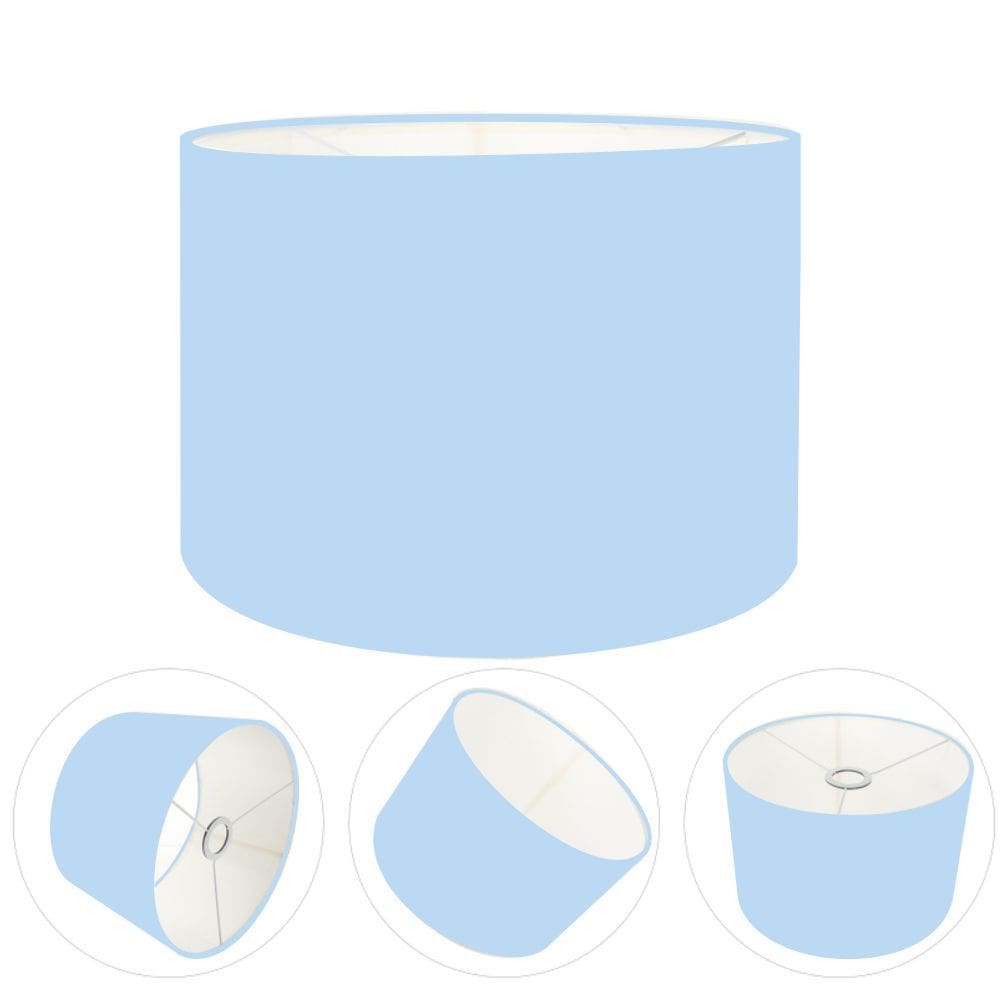 Cúpula Abajur e Luminaria em Tecido Cilíndrica Vivare Cp-8021 Ø45x25cm - Bocal Europeu