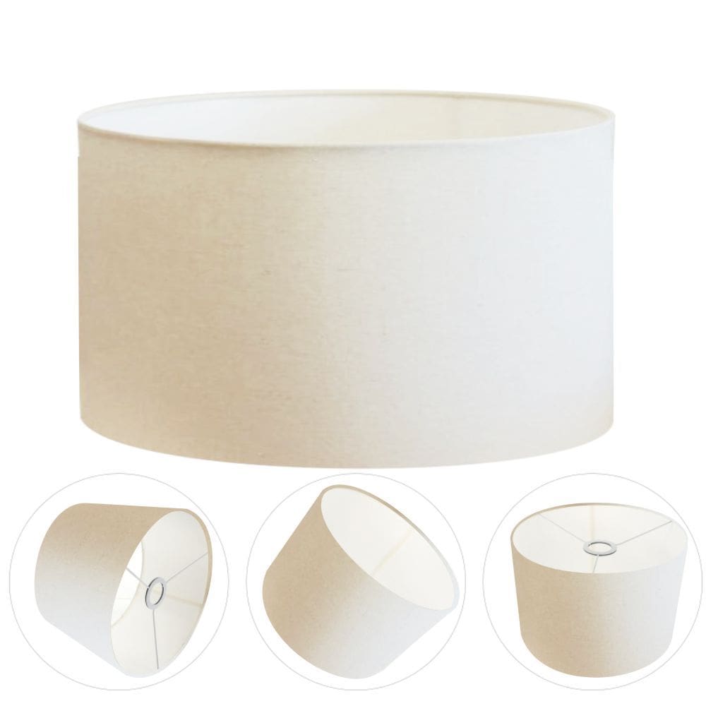 Cúpula Abajur e Luminária em Tecido Cilíndrica Vivare Cp-7025 Ø50x30cm - Bocal Nacional