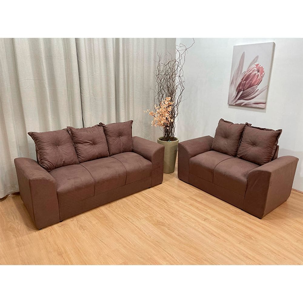 Sofá 2 e 3 Lugares Marrom 603 Porto