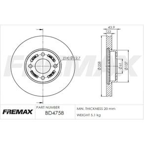 Disco De Freio Ventilado Dianteiro Fremax / Kicks / Versa