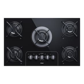 Cooktop A Gas 5 Bocas Vidro Preto Bivolt 73x46cm - Consul