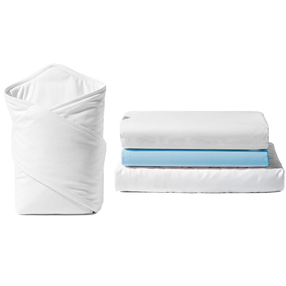 Kit Roupa de Cama para Berço com Lençol Cueiro e Protetor Impermeável