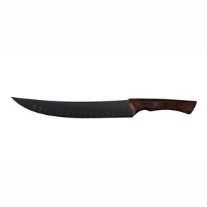 Faca Para Carne Churrasco Black Lâmina Inox Escurecido Cabo Madeira 10" - Tramontina 22841110