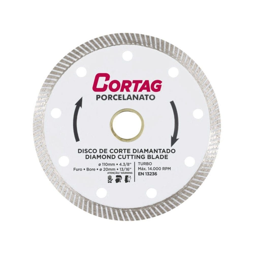Disco Diamantado 110mm Turbo Porcelanato 60863 Cortag