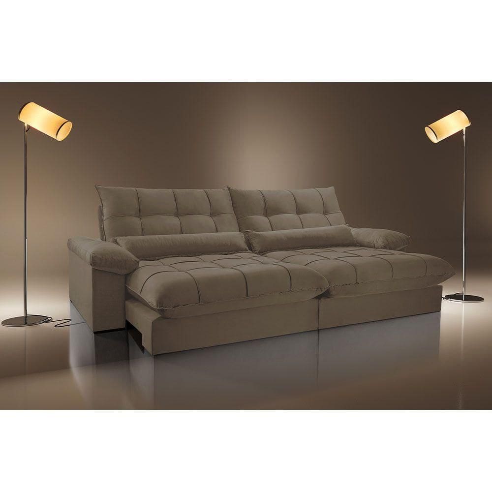 Sofá Liz 02 Módulos De 120cm Br 25cm Meu Sofá Online B016 Veludo Marrom