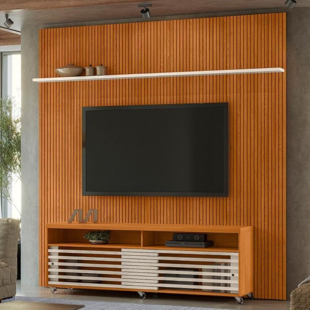 Conjunto Painel E Rack Wraithfall Cinamomo Off White