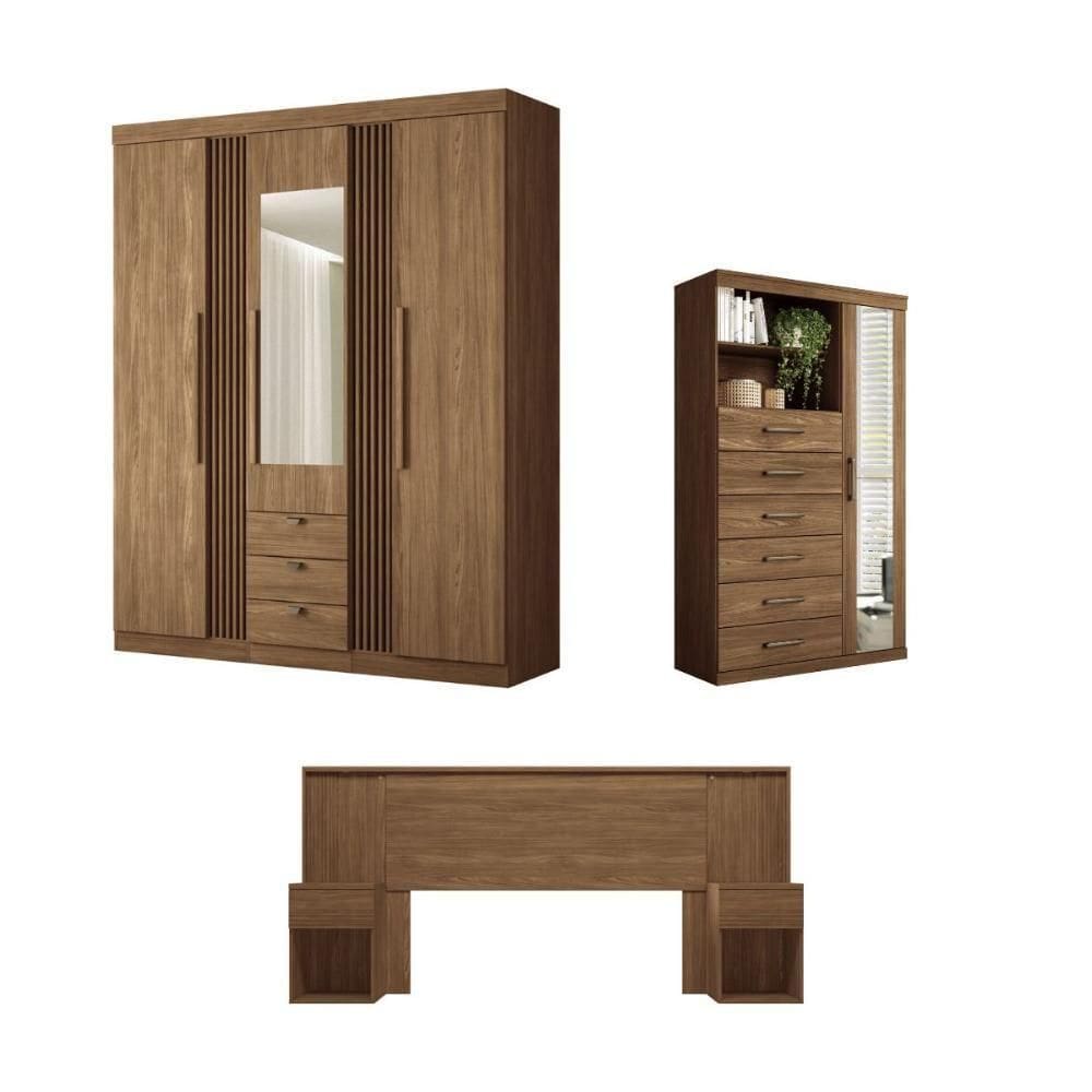 Jogo De Quarto Completo Malhorca Com Espelho Jatoba