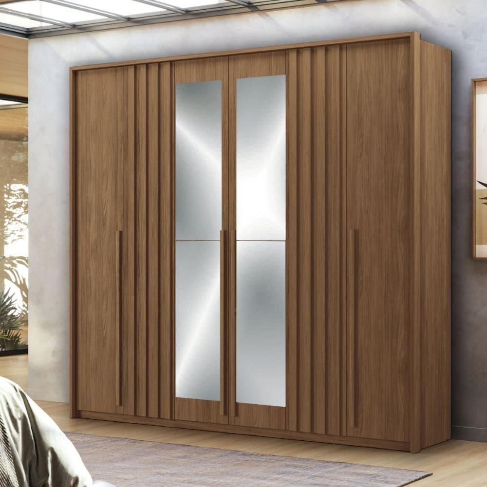 Roupeiro 6 Portas Espelho Jerusalém Jatoba