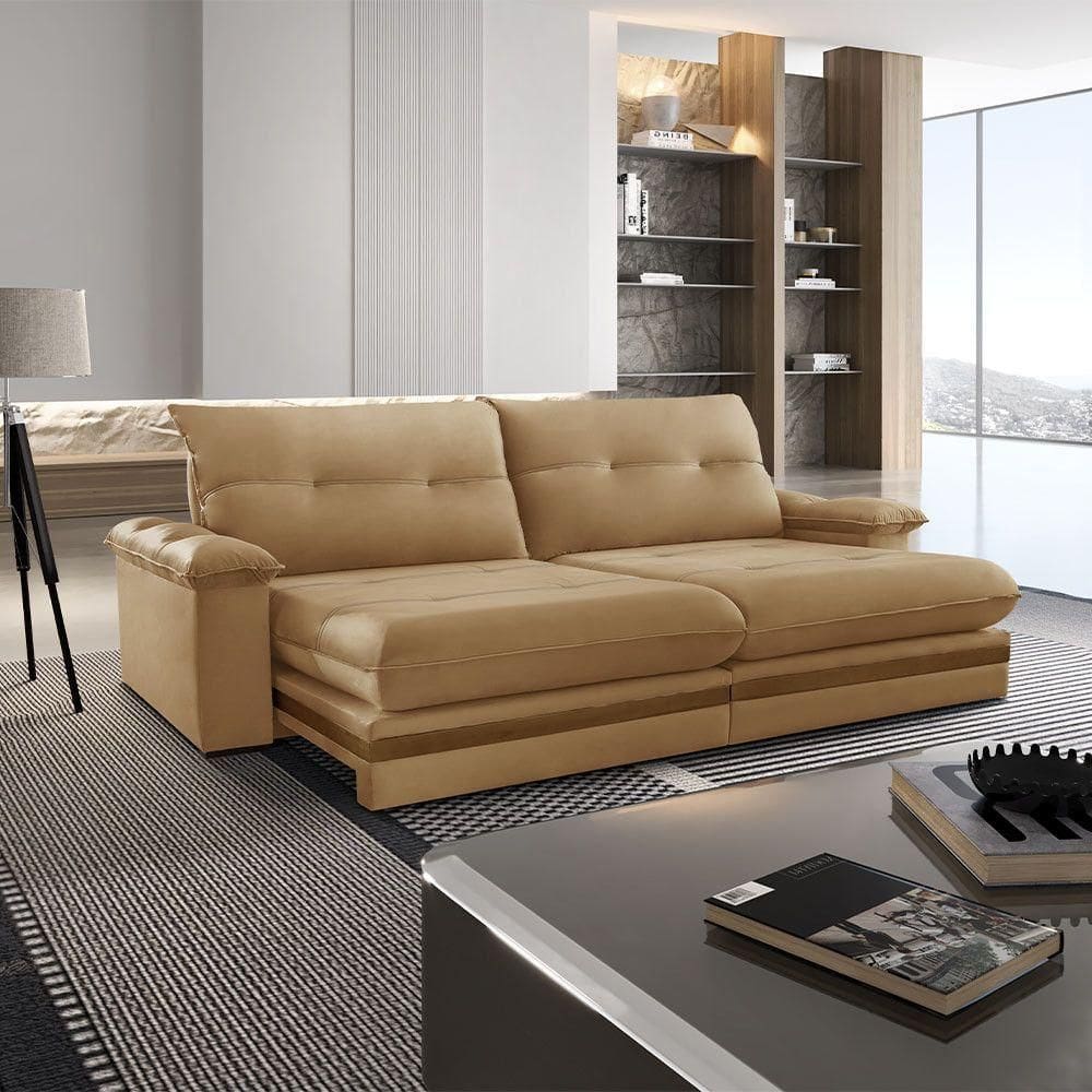 Sofá Avalon 02 Módulos De 90cm Br25cm Meu Sofá Online P321 Linho Dourado