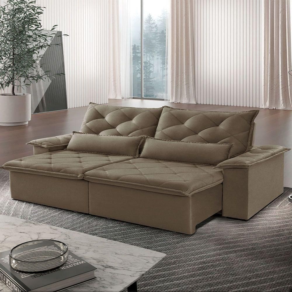 Sofá Melt 02 Módulos De 100cm Br 25cm Meu Sofá Online B016 Veludo Marrom