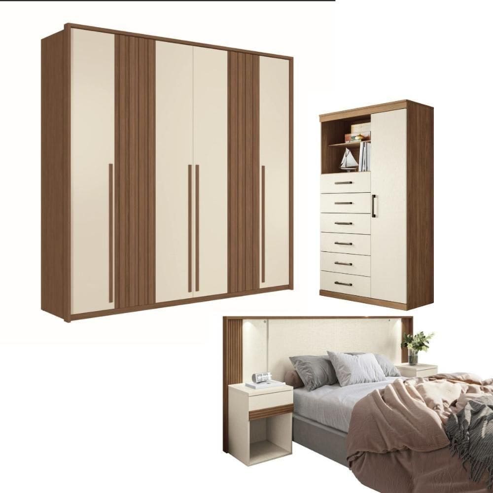 Jogo De Quarto Completo Toronto Jatoba Areia