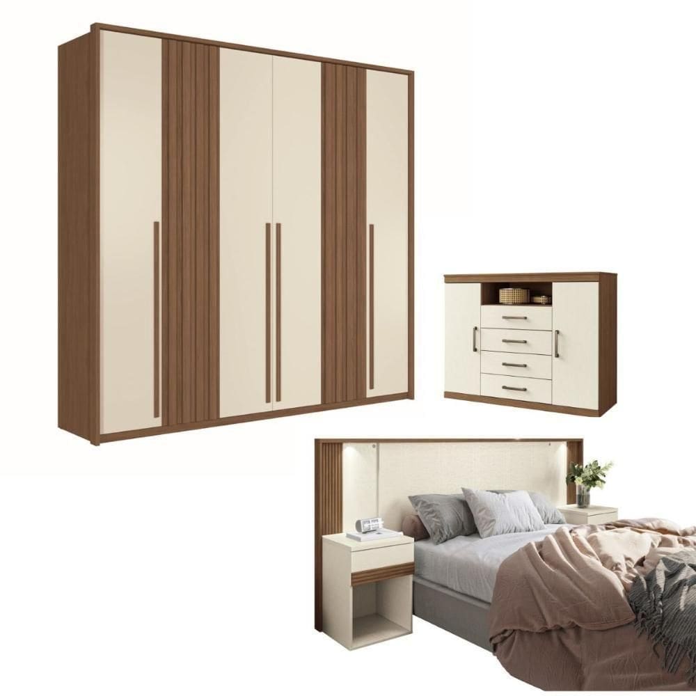 Jogo De Quarto Completo Berlim Jatoba Areia
